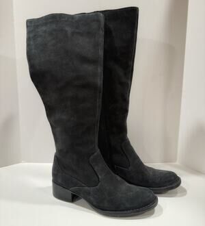 NWOB Born Crown Gray Suede Knee High Riding Boots Women’s 6 EU 36.5 N06322 CQF13
